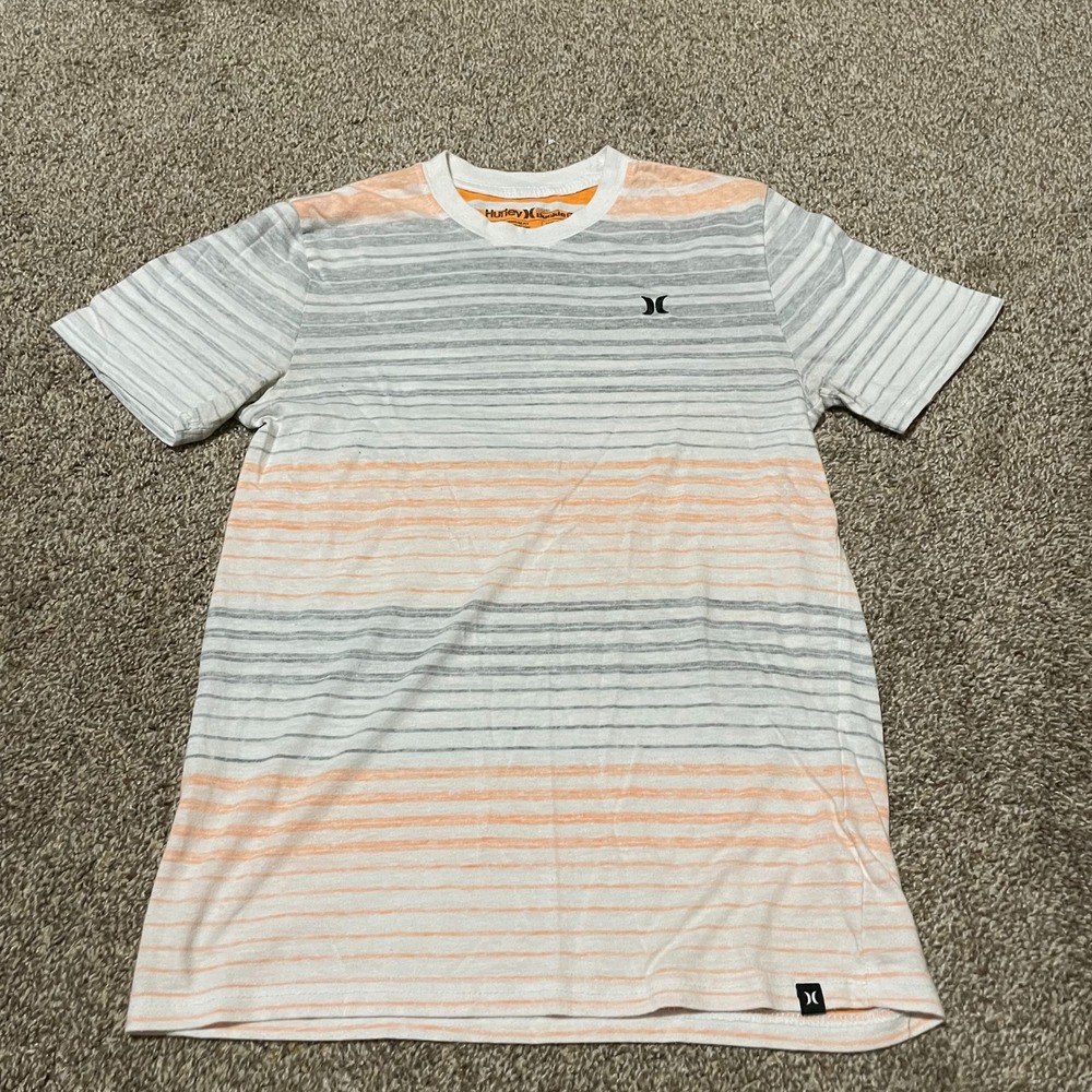 Hurley Premium Fit Mens Striped T-Shirt Short Sleeve Casual Tee